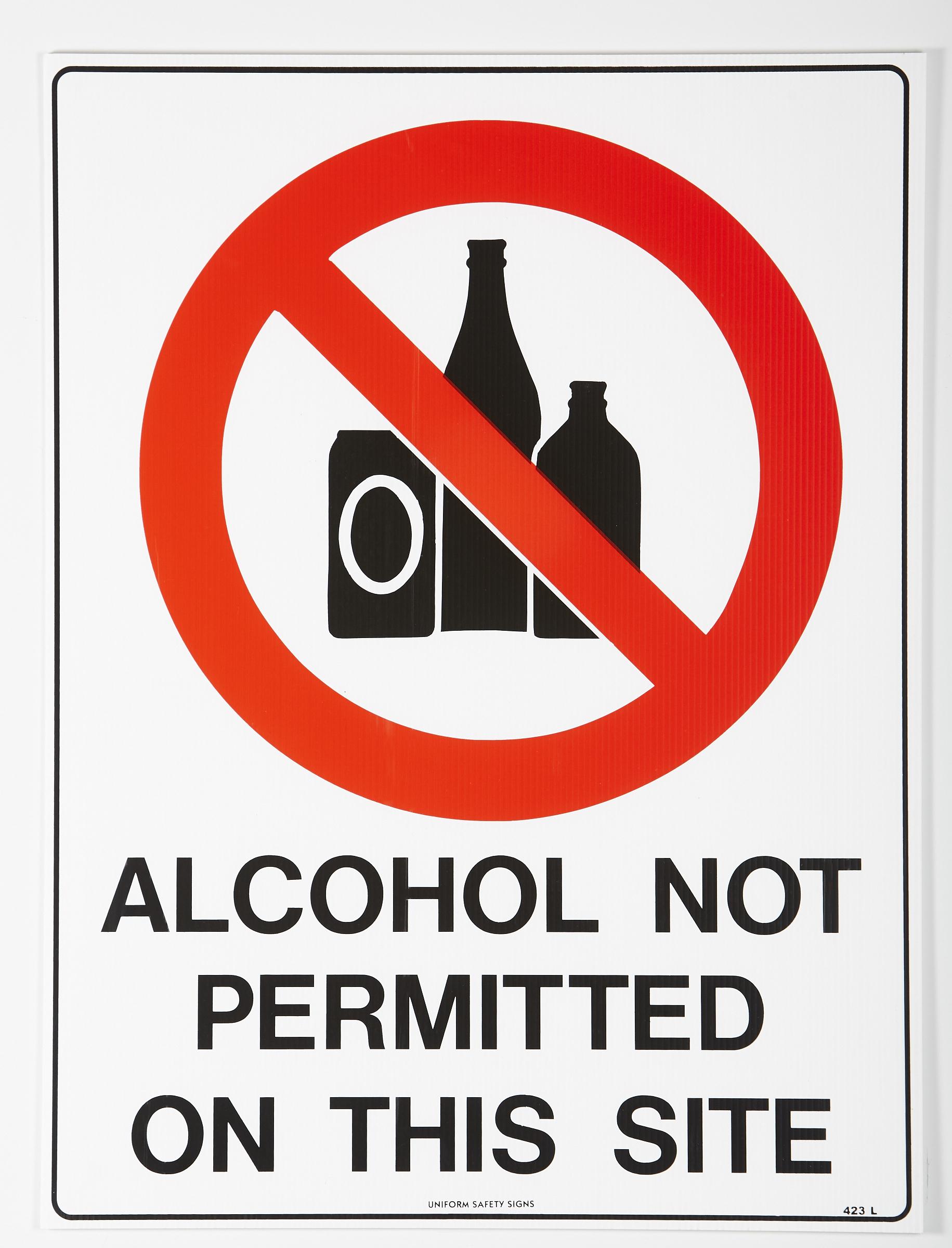 Alcohol Not Permitted On This Site (with picture) | mbav.com.au