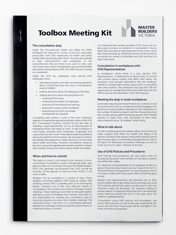 Toolbox Meeting kit